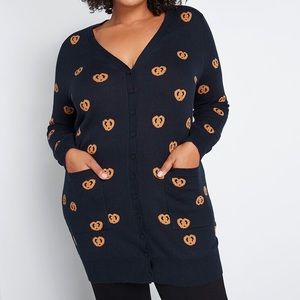 NWOT MODCLOTH That’s The Spirit Pretzels Cardigan